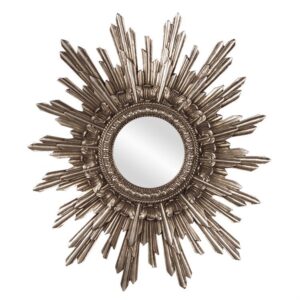 MR1044/CHELSEA, Antique Silver Multi-layer Sunburst Round Mirror