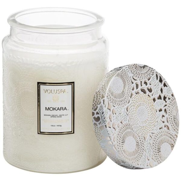 SC1023/MOKARA LARGE GLASS JAR CANDLE