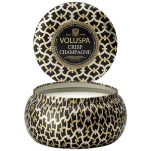 SC1036/CRISP CHAMPAGNE 2 WICK MAISON METALLO CANDLE