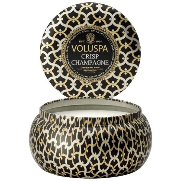 SC1036/CRISP CHAMPAGNE 2 WICK MAISON METALLO CANDLE