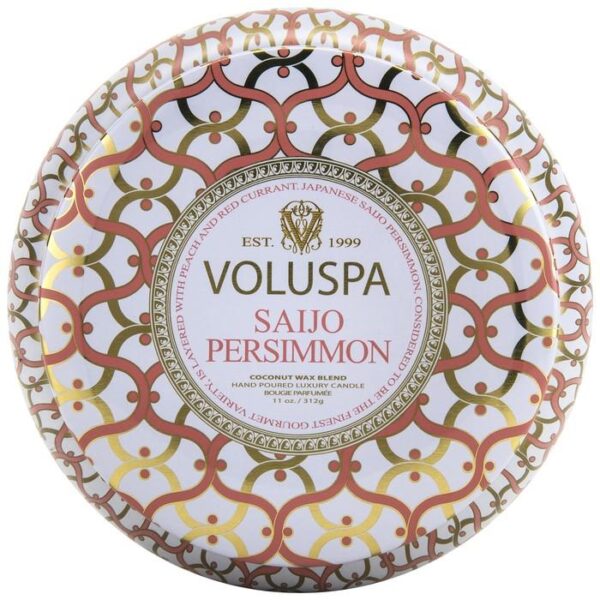 SC1042/SAIJO PERSIMMON 2 WICK MAISON METALLO CANDLE