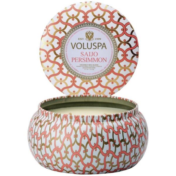 SC1042/SAIJO PERSIMMON 2 WICK MAISON METALLO CANDLE