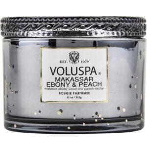 SC1043/MAKASSAR EBONY & PEACH -CORTA MAISON CANDLE WITH LID