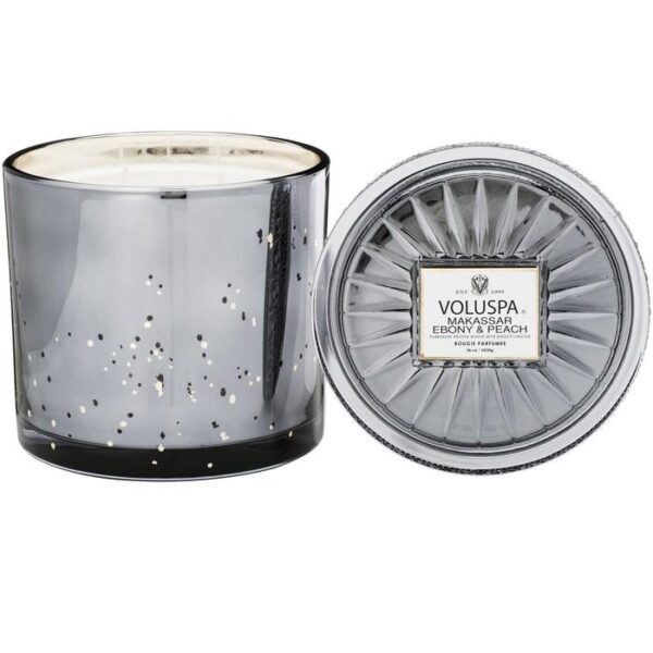 SC1051/MAKASSAR EBONY & PEACH -GRANDE MAISON CANDLE WITH LID