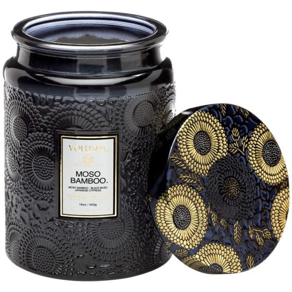 SC1056/MOSO BAMBOO LARGE GLASS JAR CANDLE