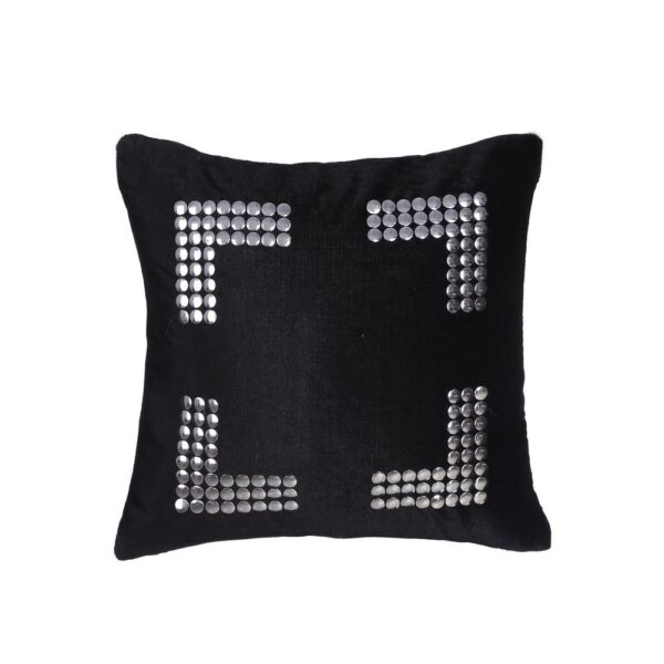 TP1046/CUSHION DELUXE BLACK POLYESTER