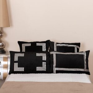 TP1046/CUSHION DELUXE BLACK POLYESTER