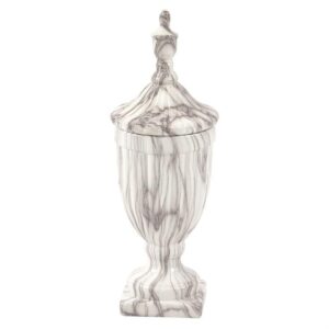 VS1171/Urn, Ceramic Urn with Faux Marble Finish,