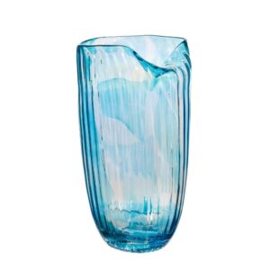 VS1179/VASE BLUE GLASS. DECORATION