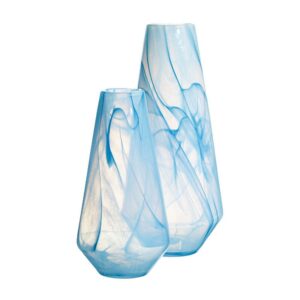 VS1180/VASE MARMOLADO BLUE GLASS