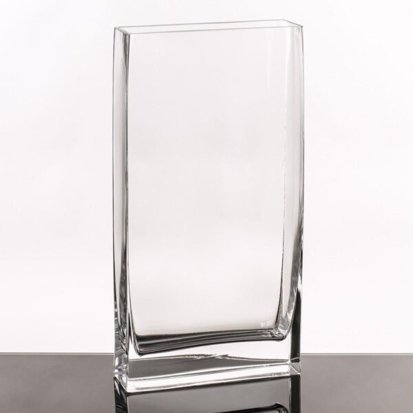 VS1182/VASE RECTANGULAR TRANSPARENT GLASS. 20,00 X 6,00 X 40,00 CM