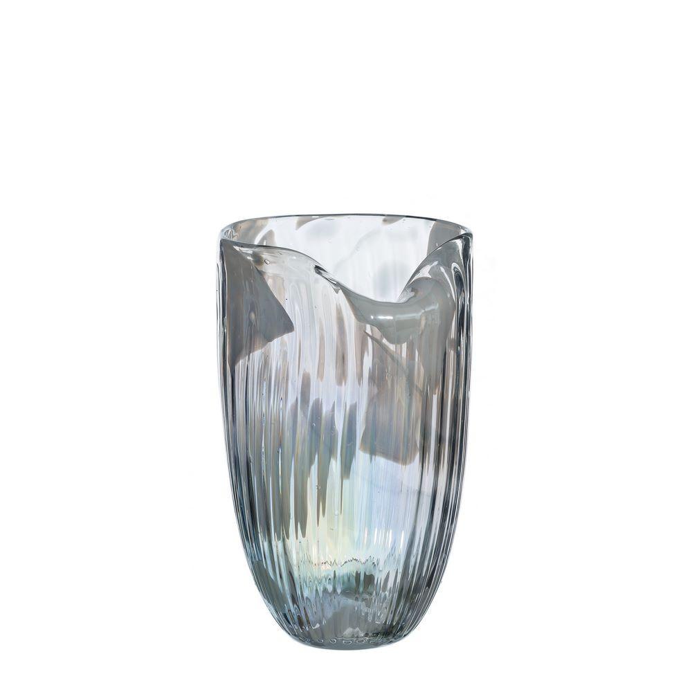 VS1185/VASE TRANSPARENT GLASS. DECORATION