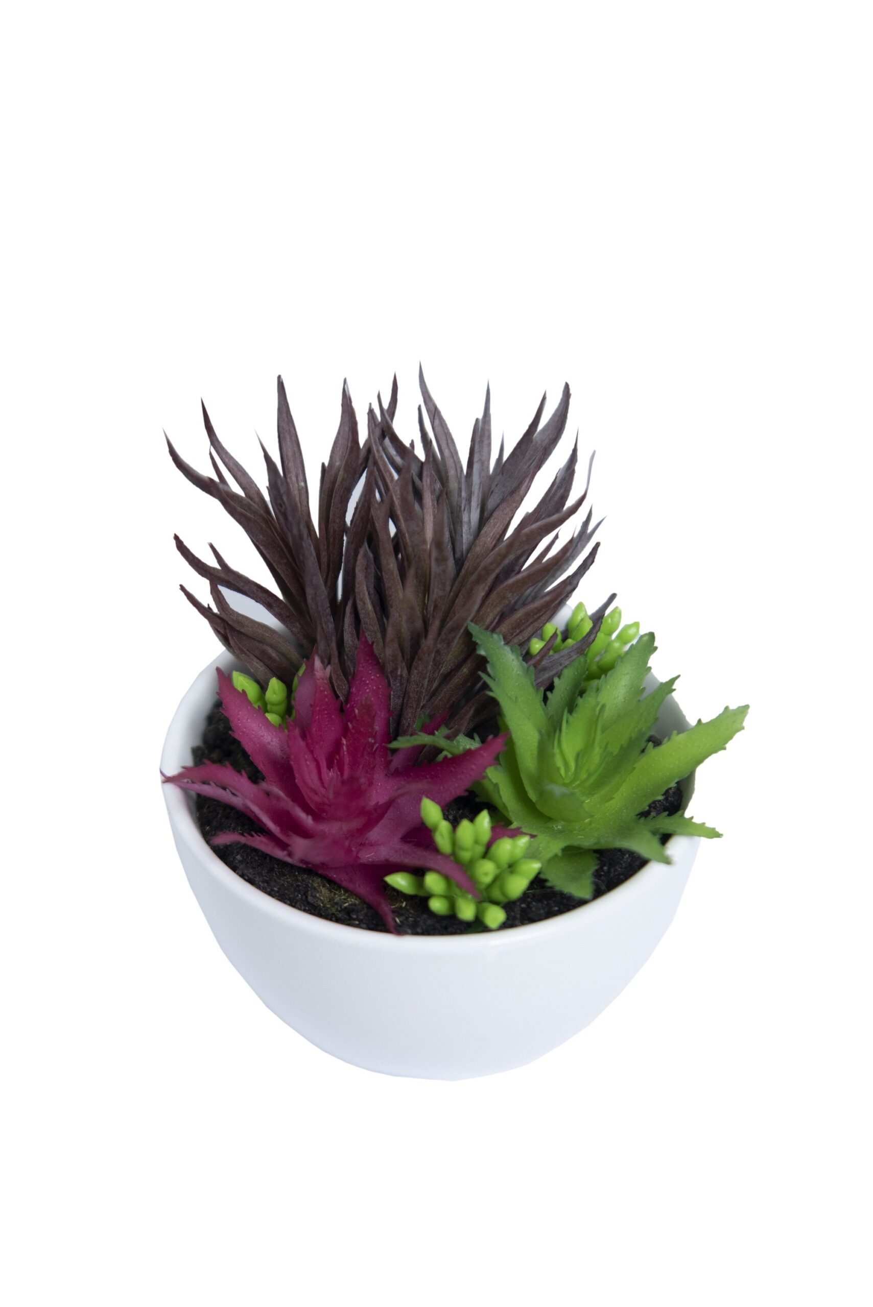 FW1297/FLOWER-POT 4/M MULTICOLOR PVC-CERAMIC 11 X 11 X 16 CM