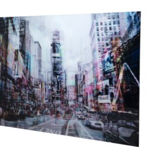 PA1116/Bustling New York Glass Painting DIMENSIONS (CM): 120 x 160