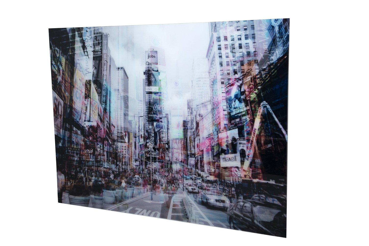 PA1116/Bustling New York Glass Painting DIMENSIONS (CM): 120 x 160