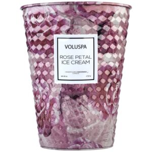 SC1079/Rose Tetal Ice cream 2 Wick Tin table candle