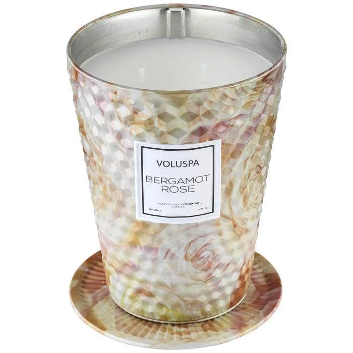 SC1081/Bergamot Rose 2 Wick Tin table candle