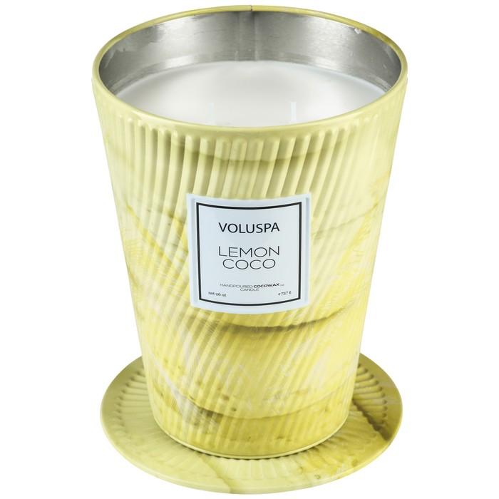 SC1089/LEMON COCO 2 WICK TIN TABLE CANDLE