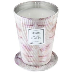 SC1091/ROSE CHAMPS 2 WICK TIN TABLE CANDLE