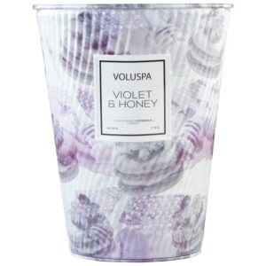 SC1092/VIOLET & HONEY 2 WICK TIN TABLE CANDLE