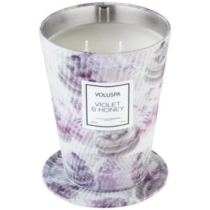 SC1092/VIOLET & HONEY 2 WICK TIN TABLE CANDLE