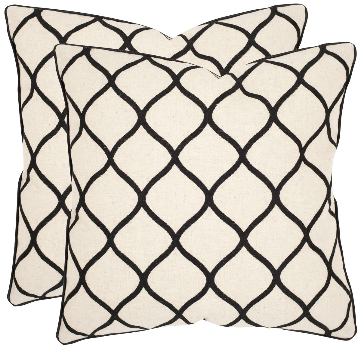 TP1091/SET-2 ELIZA 18" PILLOWS BLACK