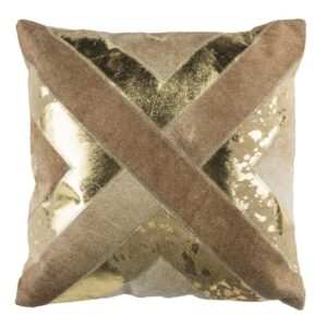 TP1095/COLMA METALLIC COWHIDE 20"X20" PILLOW