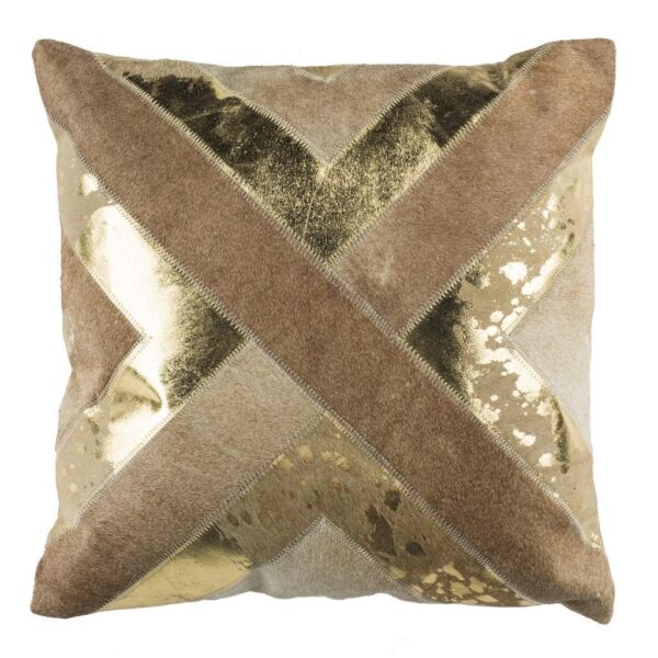 TP1095/COLMA METALLIC COWHIDE 20"X20" PILLOW