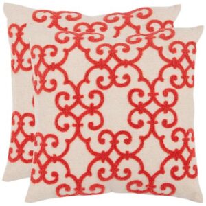 TP1098/SET-2 SONYA 18" PILLOWS PINKY-RED