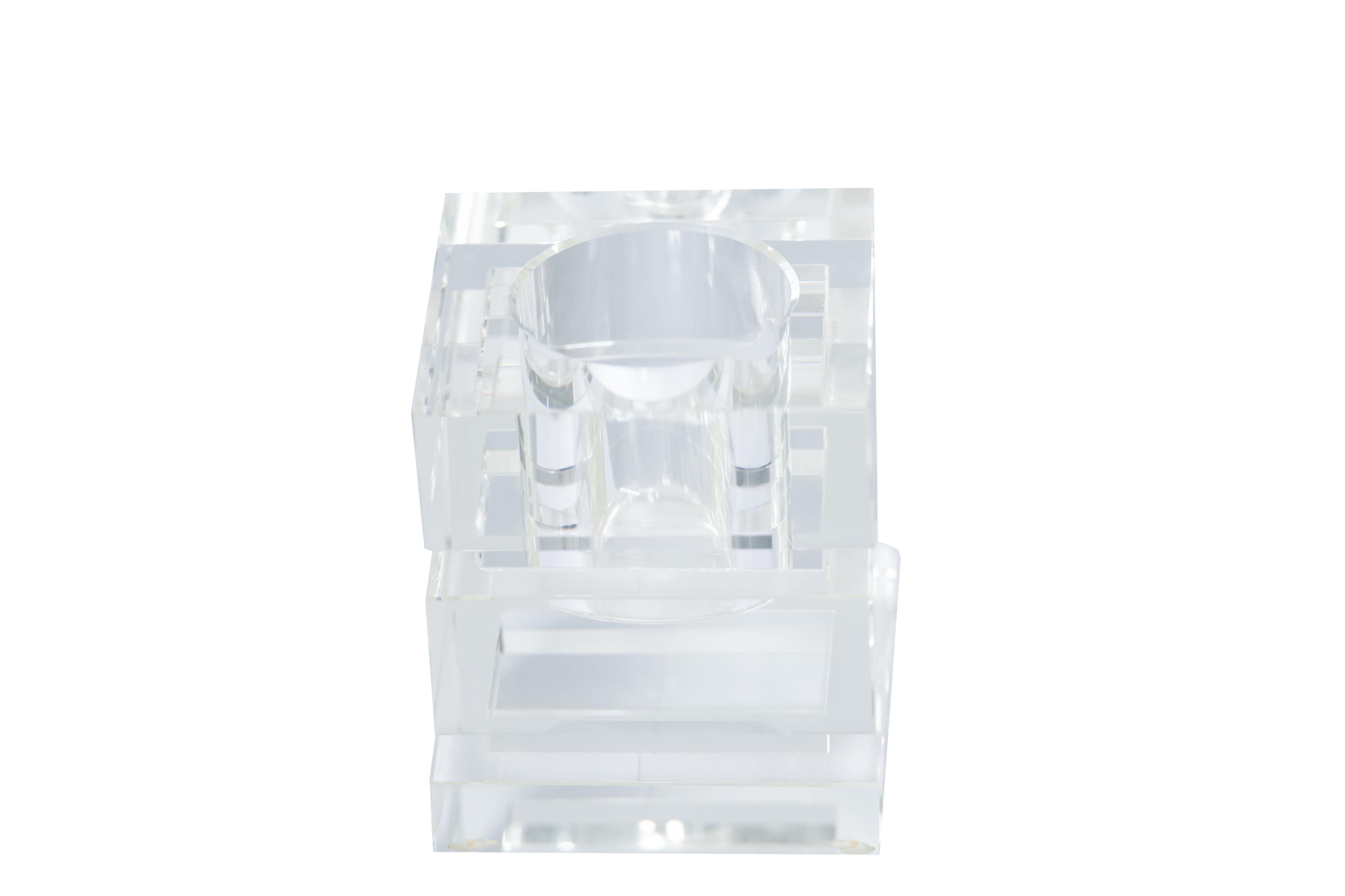 CH1042/GLASS SQUARE CHANDLE HOLDER