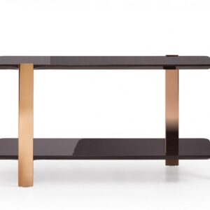 CON1056/LEWIS EBONY AND ROSEGOLD CONSOLE