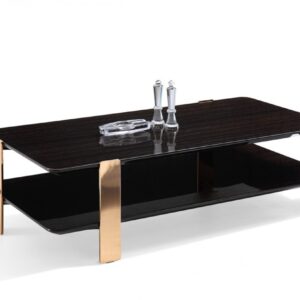 CT1064/LEWIS EBONY AND ROSEGOLD COFFEE TABLE