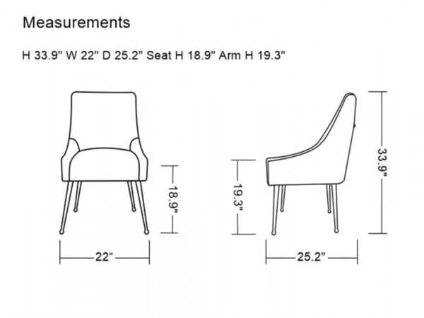 DC1039/CASTANO DINING CHAIR SET OF 2