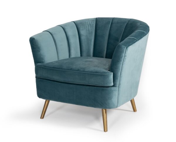 AC1060/Vaghn Blue Velvet Accent Chair
