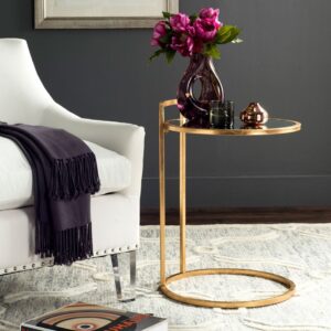 ST1051/CALVIN END TABLE / GOLD W/MIRROR TOP