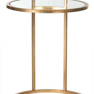 ST1051/CALVIN END TABLE / GOLD W/MIRROR TOP