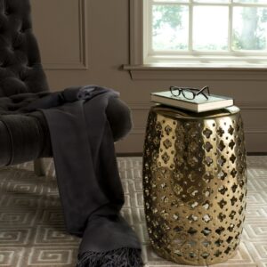 STL1014/LACEY GARDEN STOOL PLATED GOLD