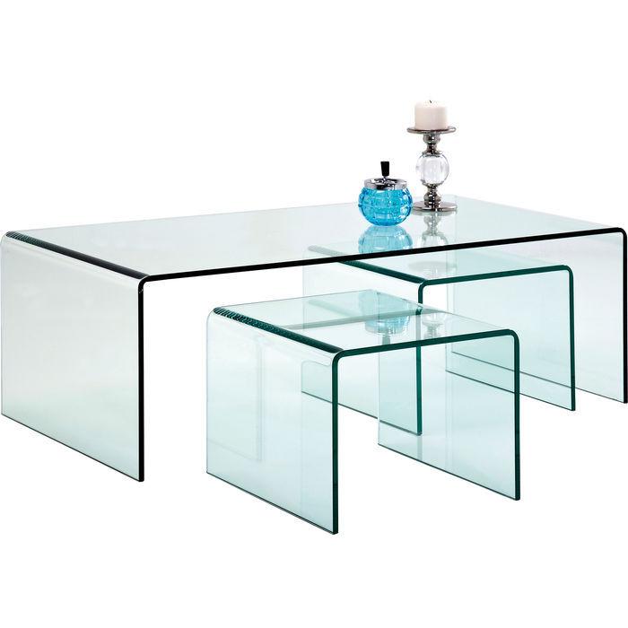 CT1025/CLEAR CLUB S/3 COFFEE TABLE