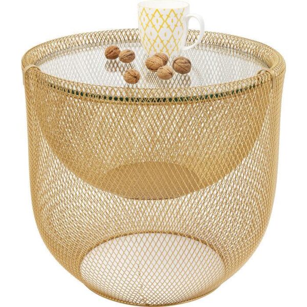 CT1075/Coffee Table Grid Gold √ò50cm