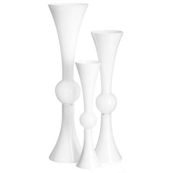 VS1229/VASE WHITE GLASS. DECORATION