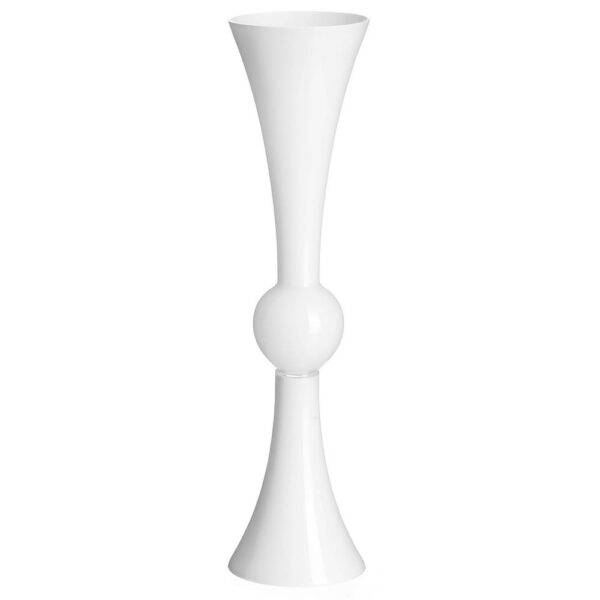 VS1229/VASE WHITE GLASS. DECORATION