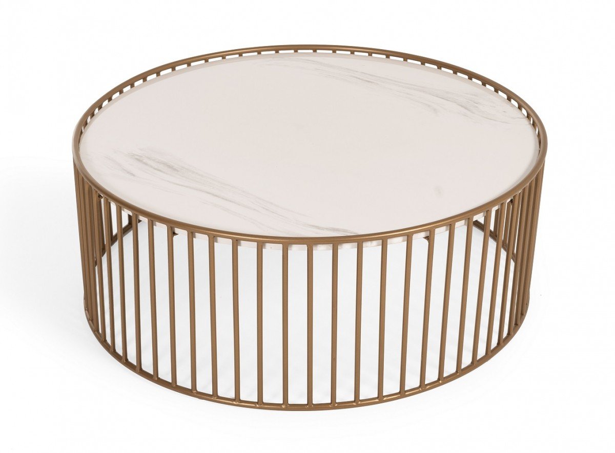 CT1076/ Eleanora - Modern Round Marble Coffee Table
