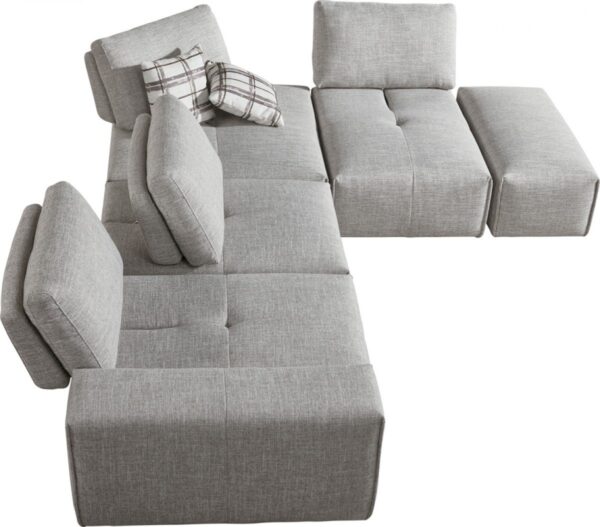 SF1051/NORPLATTE Modern Grey Fabric Modular Sectional Sofa