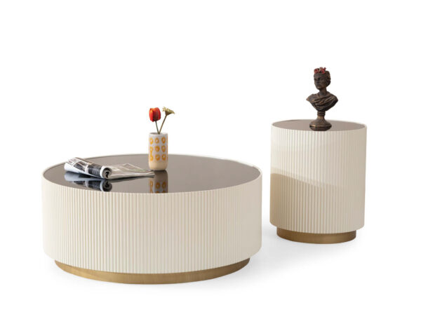 OLIVIA CENTER TABLE AND OLIVIA SIDE TABLE