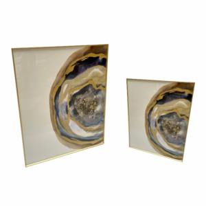 Set of 2 gem stone painting