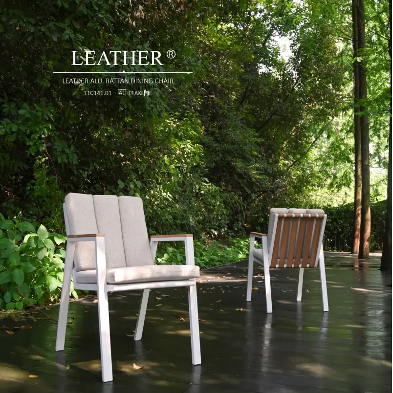 Theshowroom Furniture Leather ALU Outdoor Armchair