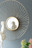 Golden Wire Wall Mirror