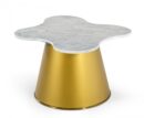 Galbro High - Glam White Marble and Gold Coffee Table