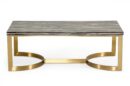 Greely - Glam Black and Gold Marble Coffee Table