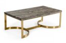 Greely - Glam Black and Gold Marble Coffee Table